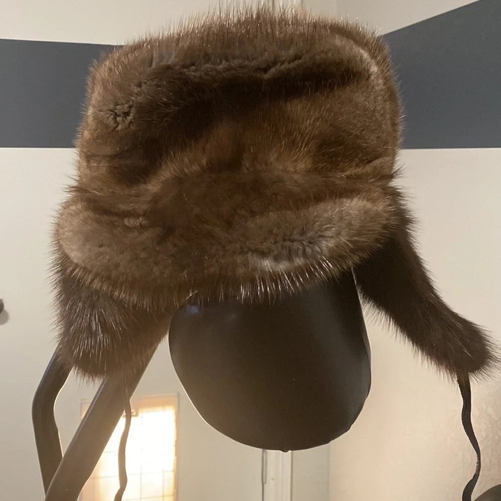 Womens mink fur cap vintage 70’s - Picture 4 of 8